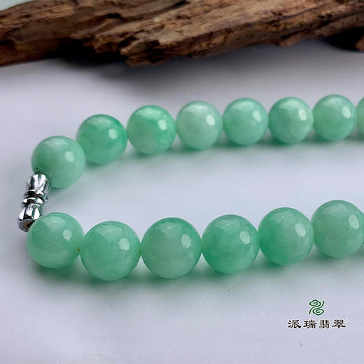 派瑞翡翠 翡翠塔珠项链 糯种 绿色 商品图4
