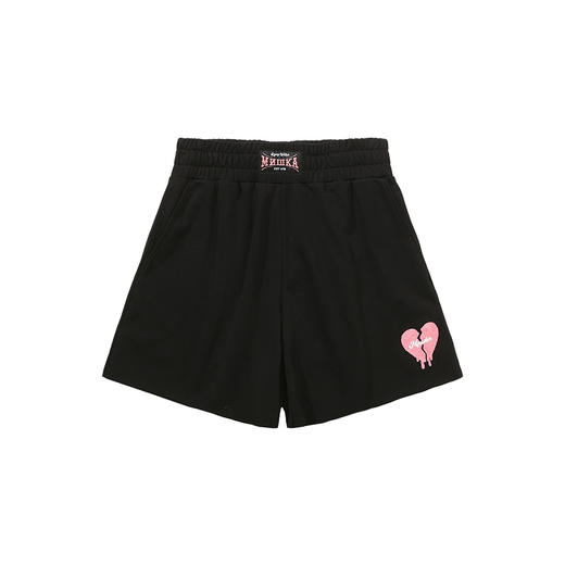 MISHKA大眼球潮牌2022春夏新品女士绣花高腰针织短裤休闲短裤M21100864W 商品图4