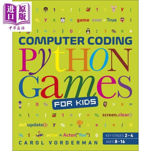 【中商原版】Computer Coding Python Games for Kids DK小小编程家 儿童计算机编码语言 Python 游戏代码教程 英文原版进口 商品图1