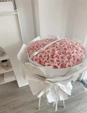 【藏不住的星河】99支/199支粉玫瑰花束