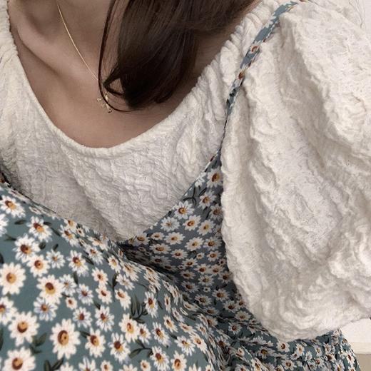 （清仓现货）【社群供】法式桔梗初恋复古温柔吊带碎花裙套装 商品图1