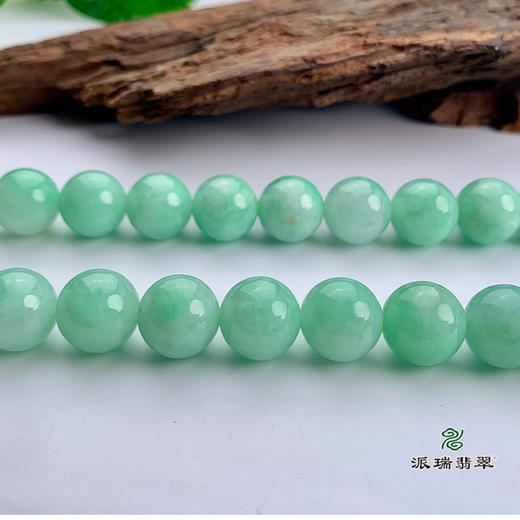 派瑞翡翠 翡翠塔珠项链 糯种 绿色 商品图1