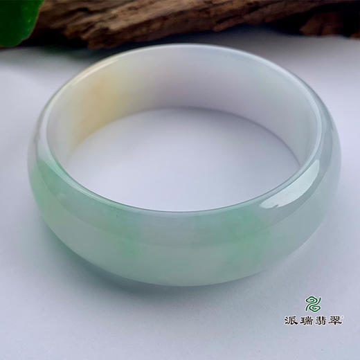 派瑞翡翠 翡翠手镯 糯种 三彩 商品图3