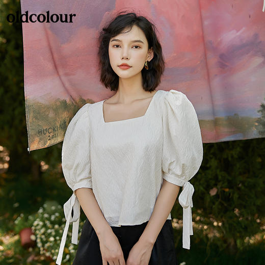 oldcolour2022夏季新品短袖套头衫女BO22011093B 商品图2