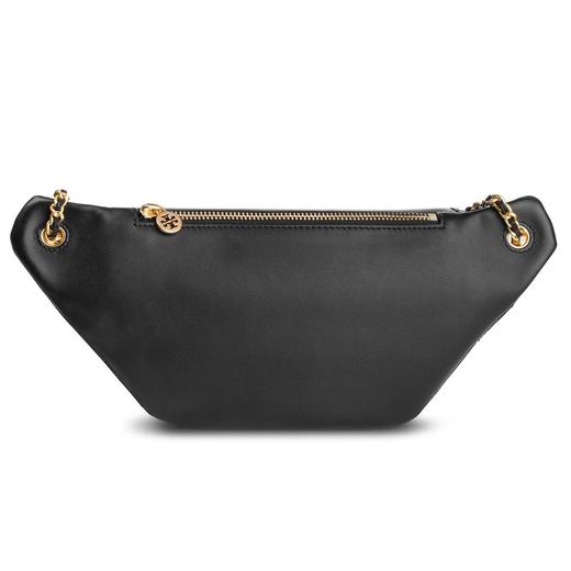 TORY BURCH 汤里伯奇 女士粒面皮革徽标压纹腰包 黑色 53060 001 商品图1