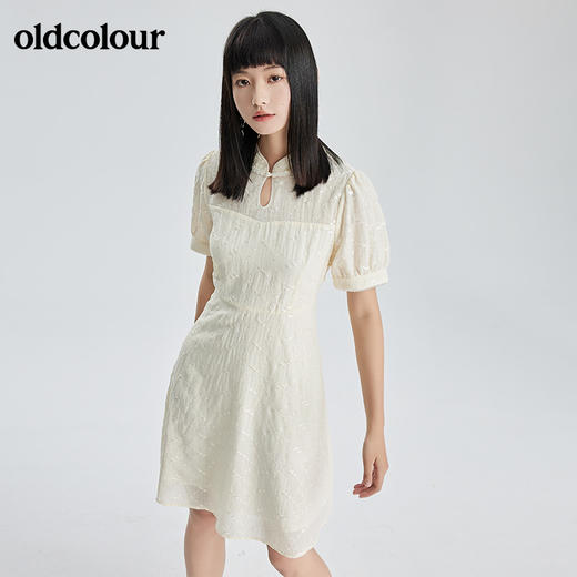 oldcolour2022夏季新品休闲短袖连衣裙BO21101111 商品图3