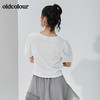 oldcolour2022夏季新品休闲百搭纯色小衫女BO22021080B 商品缩略图2