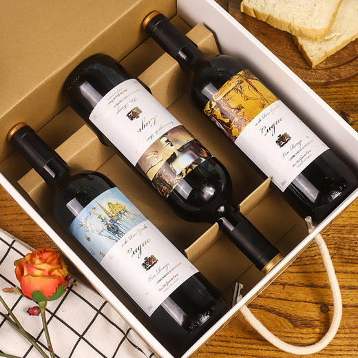 法国进口露歌左岸鲁仙世家 14°干型750ML*3支红酒礼盒[福利品] 商品图1