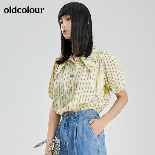 oldcolour夏季新品休闲短袖套头衫女BO22011077B 商品图2