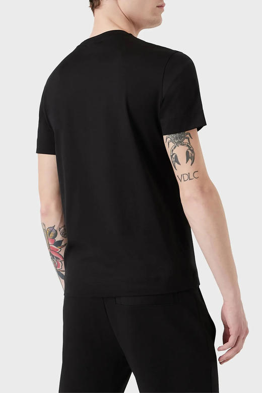 Emporio Armani男士长纤维+长绒棉半丝光弹力防汗休闲T恤 10720 商品图9