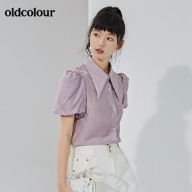 oldcolour2022夏季新品通勤休闲短袖衬衫女BO21011067B