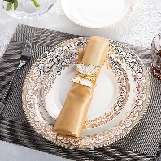 【样品特惠4折，仅1套，无货退款】雷澳娜/REONE盛世华庭高档骨瓷欧式碗碟套装10人用52头餐具 商品图2