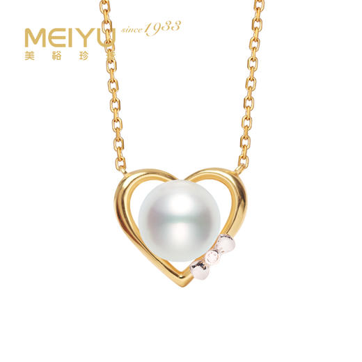 美裕 【甜蜜爱恋】银925淡水珍珠链坠 9-10mm白 105145 商品图0