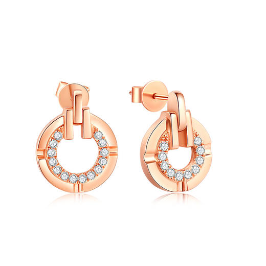 瑞恩女神系列18K金钻石耳饰DRCTEX164 商品图0