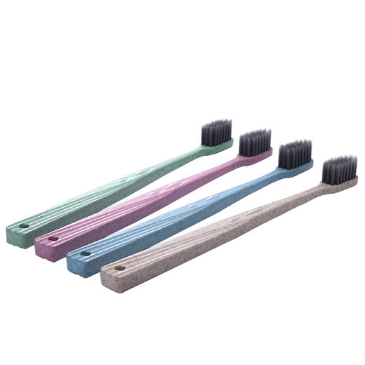 青蛙王子麦粒炭素小头软毛成人家用牙刷小麦秸秆2支装 商品图1