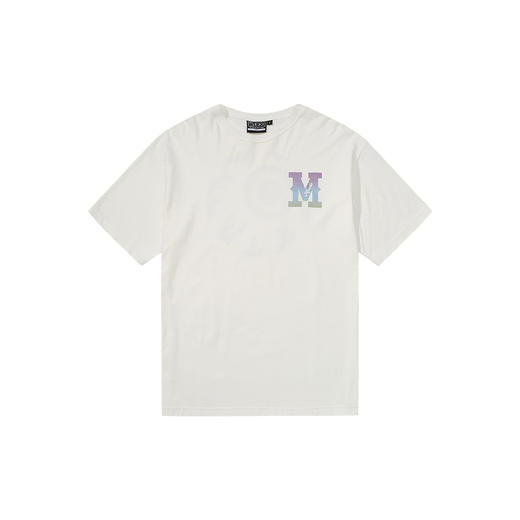 MISHKA大眼球潮牌2022春夏新品 渐变色印花圆领短袖T恤男女同款M21100057M 商品图4