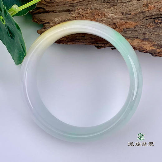 派瑞翡翠 翡翠手镯 糯种 三彩 商品图6
