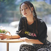MISHKA大眼球潮牌2022春夏新品 立体渐变绣花圆领短袖T恤男女同款M21100086M 商品缩略图1
