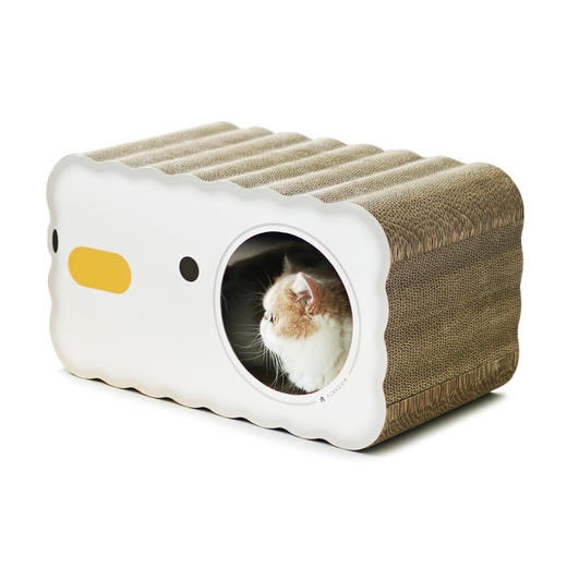 PURROOM原创鸡蛋糕猫抓板窝猫玩具猫窝宠物多功能磨爪器耐抓纸箱 商品图4