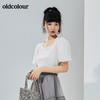 oldcolour2022夏季新品休闲百搭纯色小衫女BO22021080B 商品缩略图0