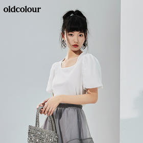 oldcolour2022夏季新品休闲百搭纯色小衫女BO22021080B