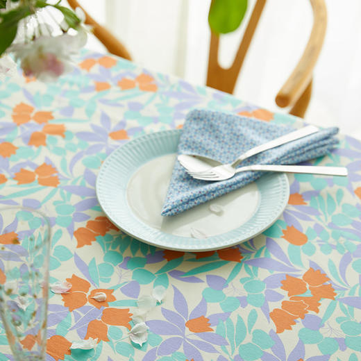 郁金香碎花双层餐桌布法式田园桌布 商品图1