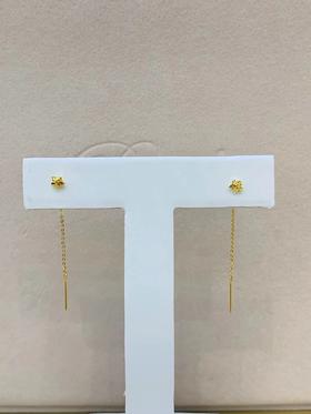 百货世界-中国珠宝足金耳线