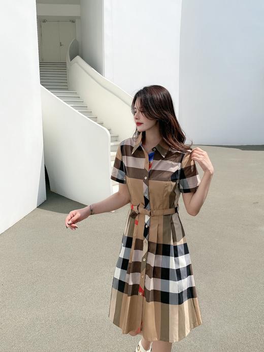 女格仔短袖连衣裙125866 商品图2