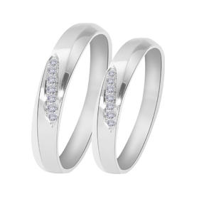 瑞恩男女款情侣对戒 18K金钻石情侣戒一对