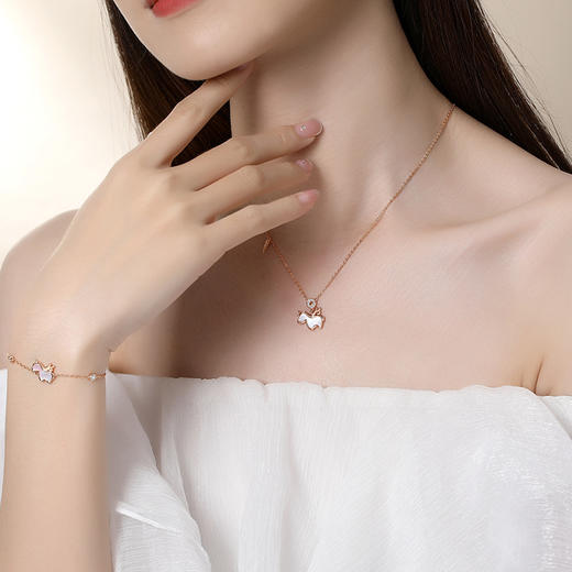 【独角兽】梦幻独角兽手链女纯银白贝母甜美手饰【JHY-A000377B 】 商品图2