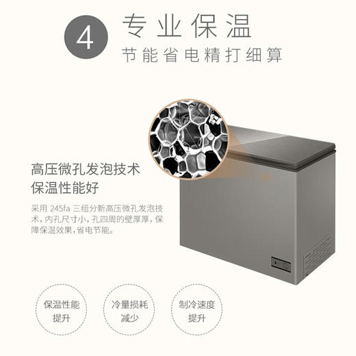 海尔冰柜家用 冷藏冷冻转换小型 冷冻柜 商用冰柜速冻保鲜柜 一级能效 103升 BC/BD-103HMC 商品图8
