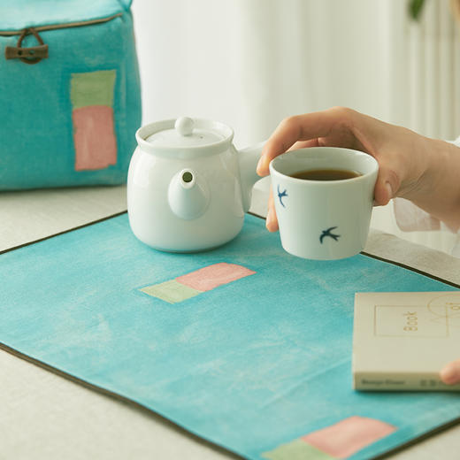 莫兰迪跳色茶巾茶道禅意茶桌垫子 商品图3