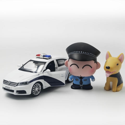 【叱咤小警】汽车模型仿真大众朗逸声光车模（白色款/黑色款） 商品图8