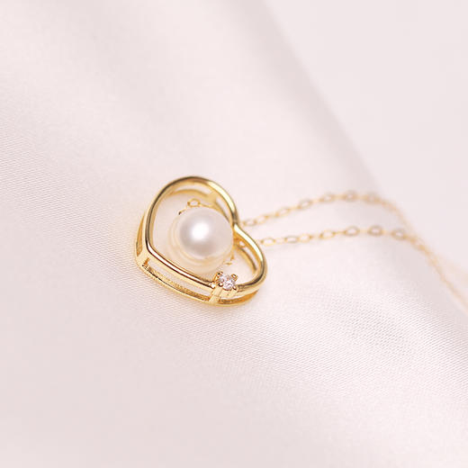 美裕 【怦然心动】银925淡水珍珠链坠6.5-7mm白105128 商品图2