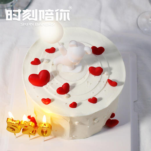 【520专属】告白小熊 发光气球动物奶油女神蛋糕 商品图2