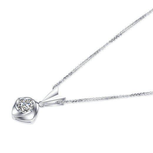 瑞恩玫瑰之约系列18K金钻石吊坠DRACPE006 商品图1