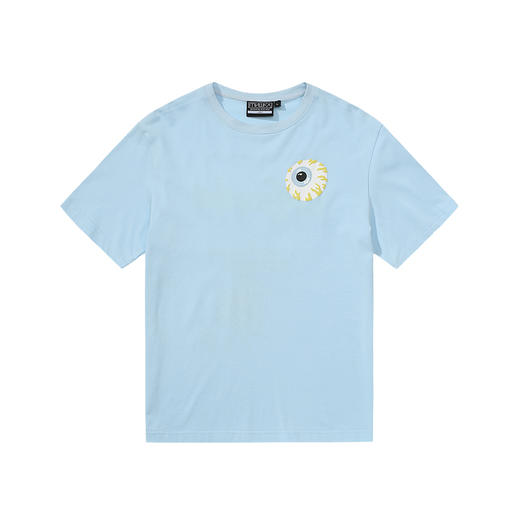 MISHKA大眼球潮牌2022春夏新品街头休闲M印花圆领短袖T恤男女同款M21100051M 商品图5