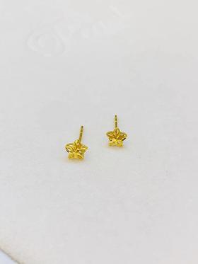 百货世界-中国珠宝足金耳钉