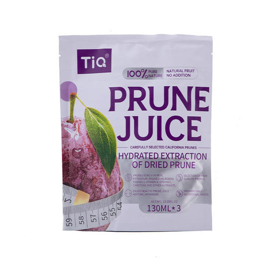 【买2袋半价】TIQ西梅汁养出好状态“嗯嗯”更畅快纯西梅果汁天然健康鲜果榨汁镀铝袋便携装开袋即食正宗加州西梅原生态味道 商品图6