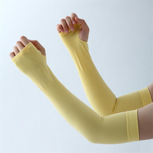 【凉感冰丝】小黄鸭成人款防晒冰袖-2双 商品图2