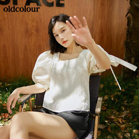 oldcolour2022夏季新品短袖套头衫女BO22011093B