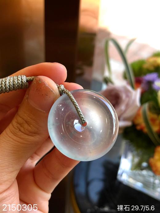 2150305，玻璃飘花平安扣裸石，69999。 商品图0