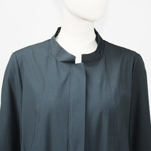 FOCALS福柯斯春夏新款七分袖短款拉链立领外套风衣FRRAF131G7 商品图3