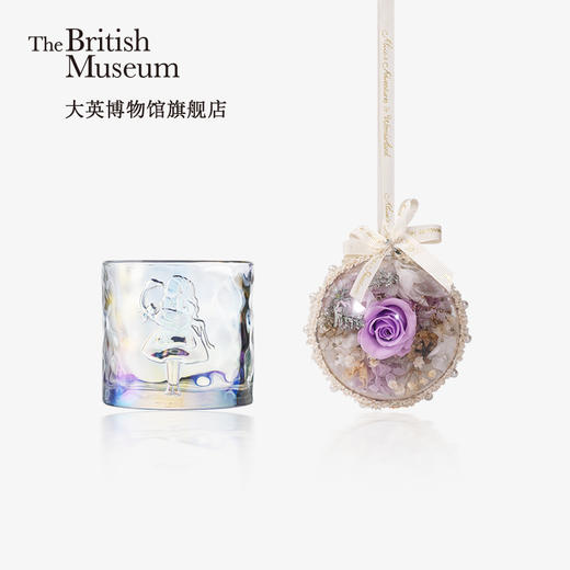大英博物馆爱丽丝漫游奇境系列炫彩浮雕杯紫玫瑰永生花球礼盒 商品图1