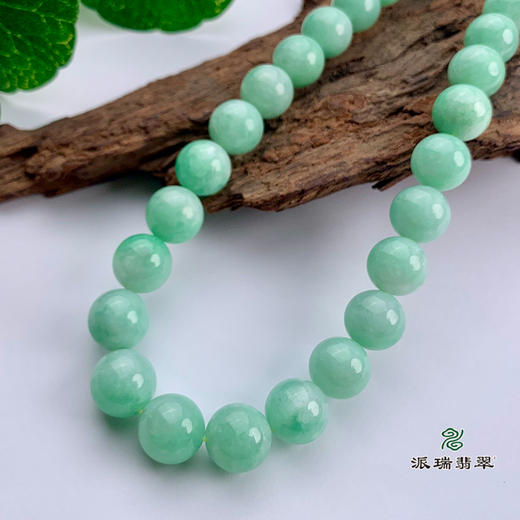 派瑞翡翠 翡翠塔珠项链 糯种 绿色 商品图2