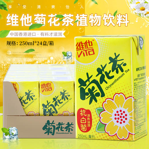 香港维他菊花茶250ml*24盒装 整箱清润降燥网红港式饮料 商品图0