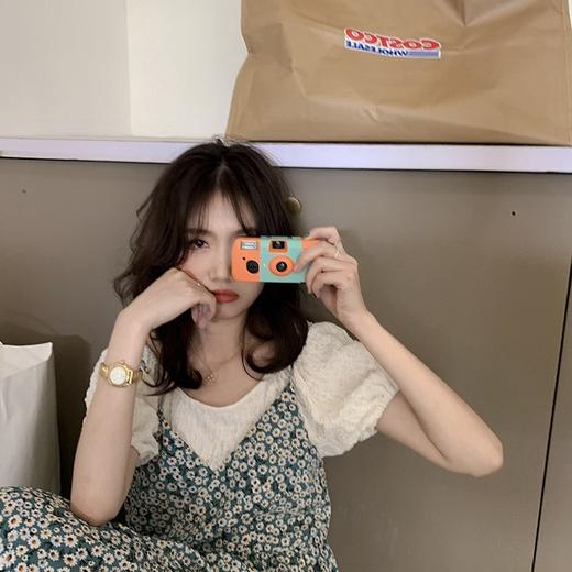 （清仓现货）【社群供】法式桔梗初恋复古温柔吊带碎花裙套装 商品图4