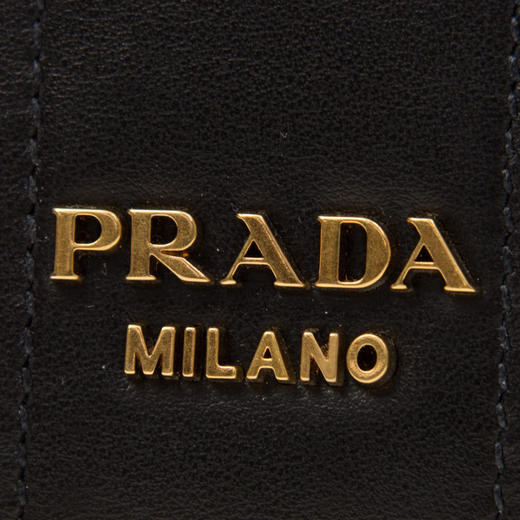 PRADA 普拉达 女士 Cahier 系列樱红色黑色牛皮单肩斜挎包 1BD045 2BB0 F0AJ6 OCH 商品图3