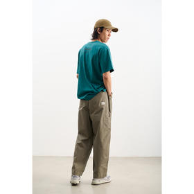 吃茶去chichaqu宽松木匠裤工装长裤