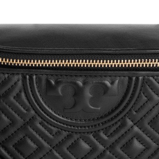 TORY BURCH 汤里伯奇 女士粒面皮革徽标压纹腰包 黑色 53060 001 商品图3